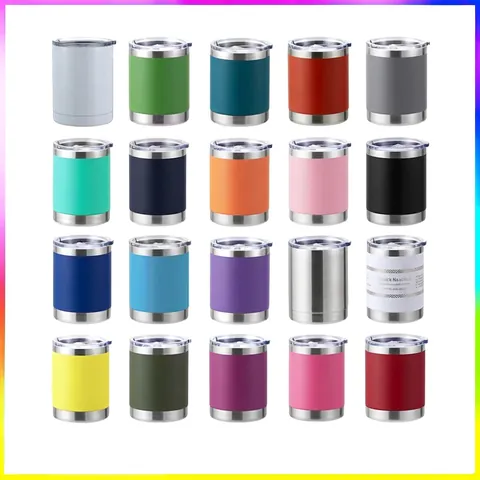 Vacuum Insulated Tumbler Stainless Steel Double Wall Travel Mug With Lid Portable Solid Color Car Cup