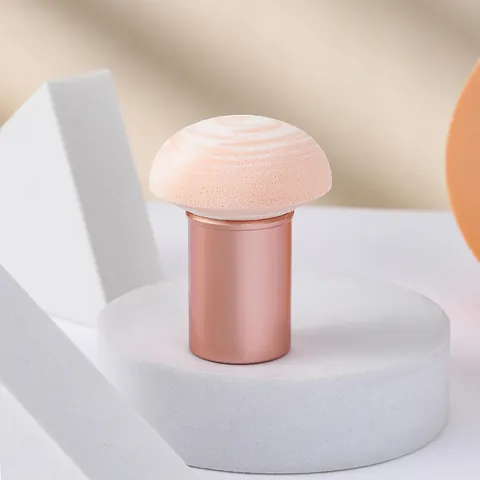 Mushroom Head Makeup Sponge With Handle Hydrophilic Non-latex Foundation Beauty Blender Soft Face Cosmetic Puff For Wet Dry Use