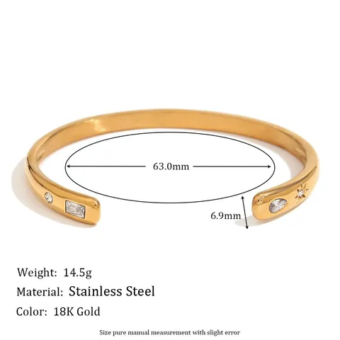 Anello E Orecchini In Acciaio Inossidabile Zircone Goccia Rettangolare Stella Geometrica Placcato Oro 18K Gioielli Donna