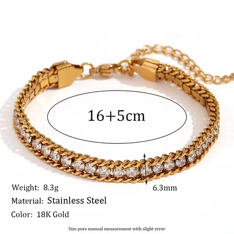 Edelstahl 18K Vergoldet Dreischichtiges Armband Für Damen Strass Eingelegt Perlen Geflochtene Kette Elegante Schmuck Geschenk