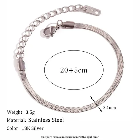 Minimalist Edelstahl 18K Vergoldet Klingenkette Schlangenkette Halskette Armband Fußkettchen Taille Kette Damen Mode Schmuck