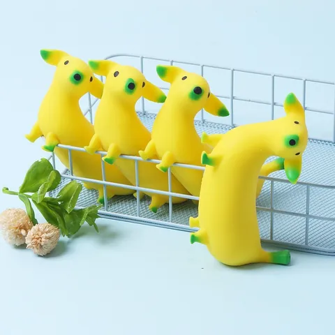 TPR Bananenhund Squishy Spielzeug Kreativ Dehnbar Simulation Sand Hund Stressabbau Spielzeug Für Kinder Erwachsene Neuheit Desktop Ornament