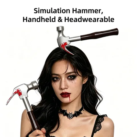 Halloween Horror Bloody Headband Plastic Through Head Knife Ax Syringe Saw Prop Zombie Cosplay Party Accessory Scary Prank