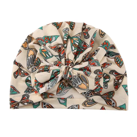 Baby Turban Beanie Mütze Große Schleife Geblümt Waffelstruktur Säugling Kopfwickel Neugeborene Fotografie Requisiten Weiche Kopfbedeckung