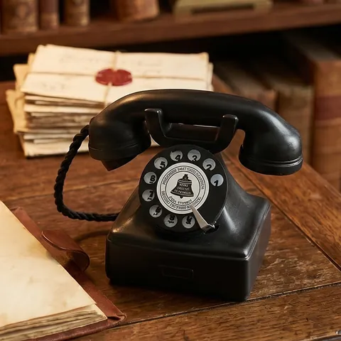 Vintage Wählscheibentelefon Modell Ornament Harz Retro Desktop Telefon Dekoration Für Zuhause Büro Amerikanischen Stil Schwarz