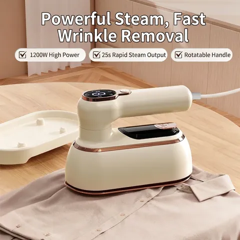 Vaporizzatore Portatile Per Indumenti Ferro A Vapore Riscaldamento Rapido Impugnatura Pieghevole Ruotabile Piastra In Ceramica