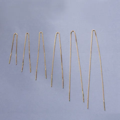 925 Sterlingsilber Ohrfäden Lange Venezianerkette Quasten Ohrringe Minimalistische Geometrische Ohrlinie Für Damen Schmuck