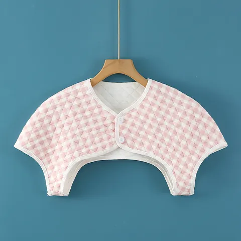 Women Quilted Cotton Shoulder Wrap Warm Postpartum Confinement Shoulder Protector With Buttons Home Bedroom Shoulder Shrug