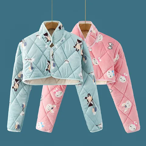 Women Winter Fleece Shoulder Protector Warm Quilted Maternity Nursing Vest Padded Home Sleepwear Shoulder Guard Shawl