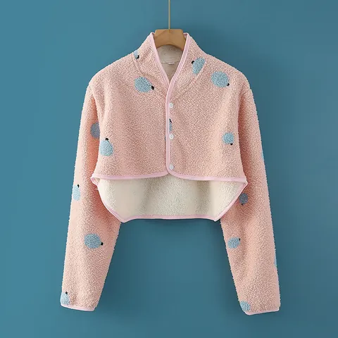 Damen Winter Vlies Schulterschutz Umhang Stehkragen Langarm Warme Kurzjacke Zum Schlafen Wochenbett Senioren