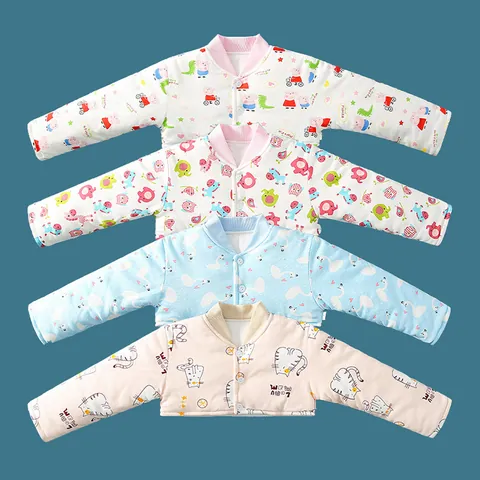 Protezione Termica Spalle Neonato Ispessito Foderato in Pile Autunno Inverno Gilet Nanna Bambini Maglietta Calda a Maniche Corte