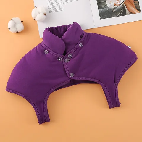 Coprispalle Termico Imbottito in Cotone Protezione Collo per Uomo Donna Anziani Inverno Caldo Trapuntato con Bottoni