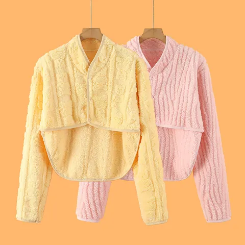 Protezione per le Spalle in Flanella Spessa Invernale da Donna Mantella Corta a Maniche Lunghe per il Postpartum