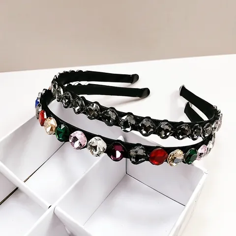 Koreaanse Mode Fonkelende Kunstmatige Kristallen Haarband K9 Strass Luxe Elegante Haaraccessoires Voor Vrouwen Feest Dagelijks Haarband