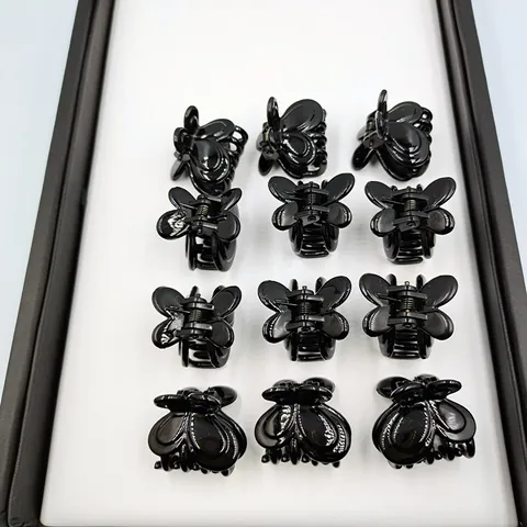 Mini Pinzas de Pelo de Acrílico Mariposa Flor Accesorios para el Cabello para Mujeres Niñas Juego de Horquillas
