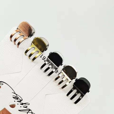 Mini Mollette per Capelli in Metallo Stile Coreano Vintage Piccoli Fermagli Metallici Oro Argento Nero per Donna Accessori Capelli