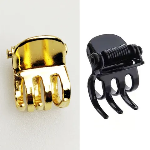 Mini Mollette per Capelli in Metallo Stile Coreano Vintage Piccoli Fermagli Metallici Oro Argento Nero per Donna Accessori Capelli