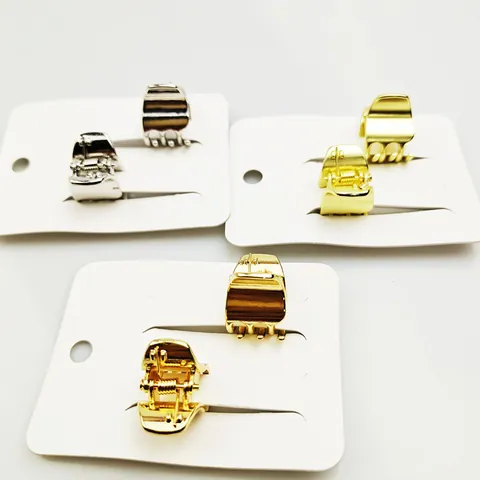 Mini Metal Hair Claw Clips Geometric Hollow Hairpins Gold Silver Matte Alloy Hair Catch Clips For Women Daily Hair Accessories