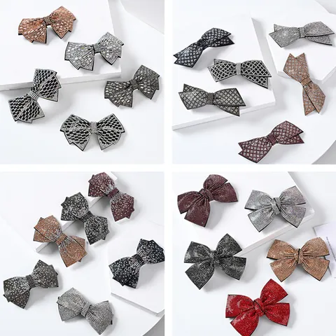 Elegante Pinza para el Cabello con Lazo de Strass Estilo Coreano Pinza de Resorte de Cristal para Mujer Accesorios de Moda