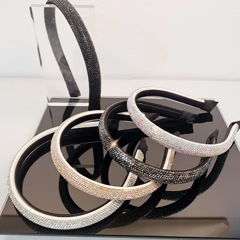 Diadema de Aleación de Lujo con Strass para Mujer Banda para el Cabello con Diamantes Brillantes Aro de Cabello Elegante Pave Accesorio de Boda Fiesta