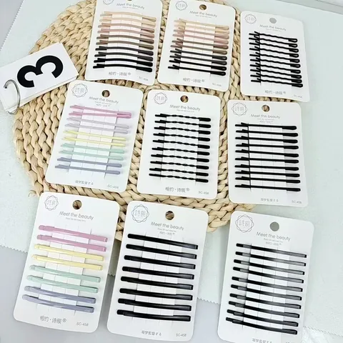Minimalistische Metall Matte Haarnadeln Haarklammern Für Damen Einfarbig Und Verlauf Welle Gerade Tägliche Haar Styling Accessoires
