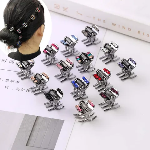 Mini Metall Haarkralle Legierung Strass Koreanischer Stil Vintage Haarnadel Zubehör Für Damen Hochzeit Party Dekoration
