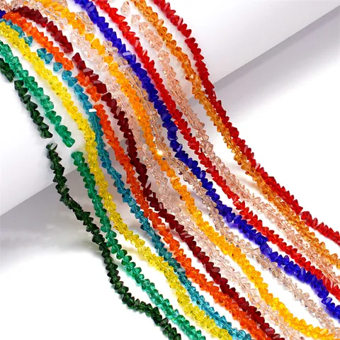 Irregular Faceted Crystal Glass Loose Beads For DIY Jewelry Making Handmade Bracelet Necklace Crafting Supplies Accessories