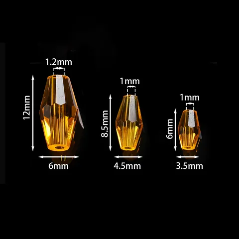 Faceted Rhombus Spindle Glass Loose Beads For DIY Jewelry Making Handmade Bracelets Necklaces Multi Color Glass Beads