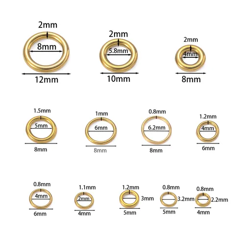 304 Stainless Steel Seamless O-Ring Round Connector Rings Polished Metal Rings For DIY Jewelry Making Bags Clothing Accessories