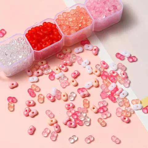 Acryl Erdnussform Doppel Loch Perlen Für DIY Schmuckherstellung Macaron Farbe Glatte Matte Handwerk Perlen Zubehör