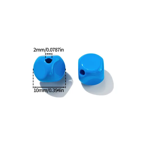 Colorful Baked Lacquer Acrylic Cube Loose Beads Square Spacer Beads For DIY Necklace Bracelet Phone Chain Jewelry Making