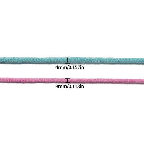 Handmade Braided Cotton Cord For DIY Jewelry Making Hand Rope Phone Chain Bag Pendant Decoration Materials Multi Color Braided Rope