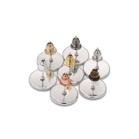 Bullet Shape Alloy Silicone Earring Backs Stoppers DIY Jewelry Making Earrings Findings Findings For Studs Multi Colors Gold Silver Rose Gold Bronze Accessories