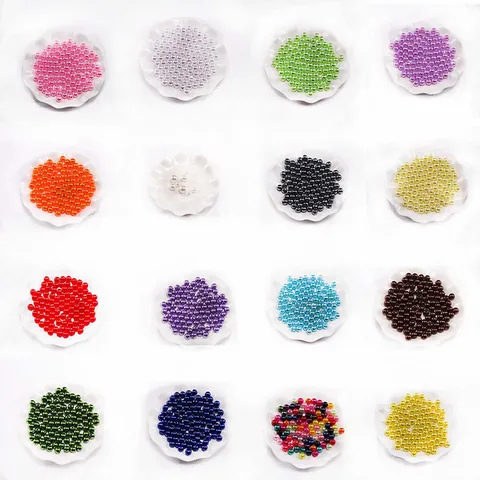 Ronde ABS Imitatie Kunstparel Losse Kralen Met Recht Gat Veelkleurige Plastic Tussenkralen Voor DIY Sieraden Maken Accessoires