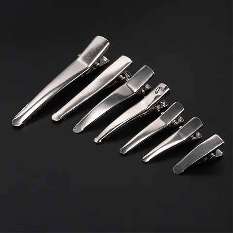 Metal Alligator Hair Clips DIY Jewelry Making Findings Silver Plated Flat Beak Duckbill Clips For Hair Bows Accessories