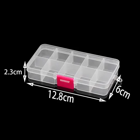 Scatola Organizer per Gioielli in Plastica Trasparente a Scomparti Multipli con Divisori Rimovibili per Perline Artigianali