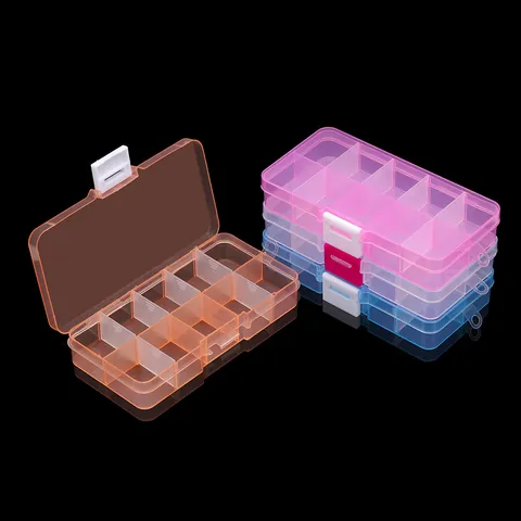 Scatola Organizer per Gioielli in Plastica Trasparente a Scomparti Multipli con Divisori Rimovibili per Perline Artigianali