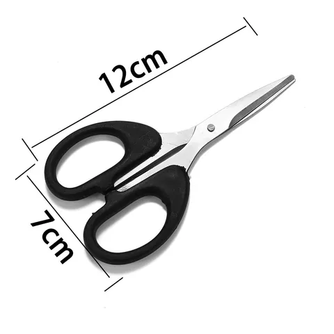 Ciseaux en Acier Inoxydable Avec Poignée Ergonomique Noire Pour Bricolage Art Artisanat Bureau Maison Outils De Coupe