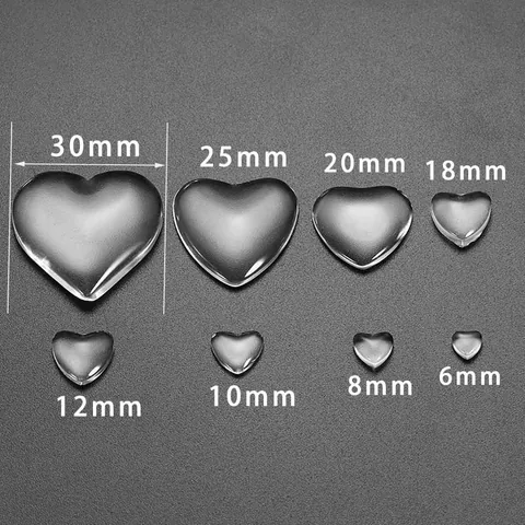 Cabochon di Vetro a Forma di Cuore Trasparenti per Accessori per la Creazione di Gioielli Fai-da-te Ciondoli Artigianali Fatti a Mano Charms Fotografici Stile Vintage