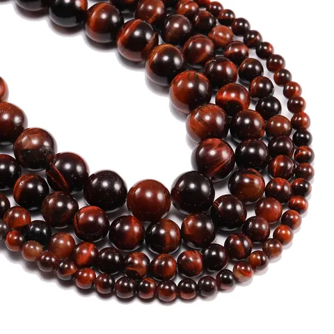 Natural Tiger Eye Stone Round Loose Beads Smooth Polished Gemstone Spacer Beads For DIY Jewelry Making Bracelet Necklace Handmade Accessories