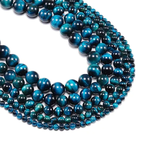 Perle Tonde in Pietra Occhio di Tigre Naturale Gatteggiamento Perline Sciolte per DIY Bracciale Collana Creazione Gioielli