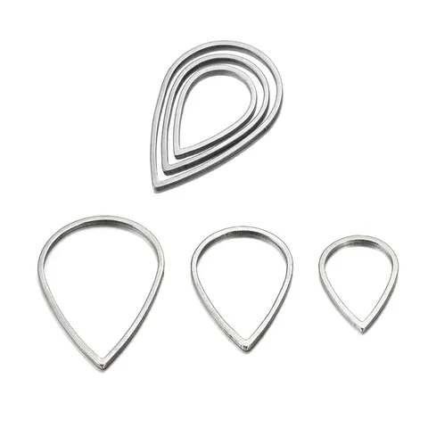 Pendentifs en forme de goutte d'eau en acier inoxydable uniquement sans chaîne pour la fabrication de bijoux de boucles d'oreilles DIY breloques en métal minimalistes