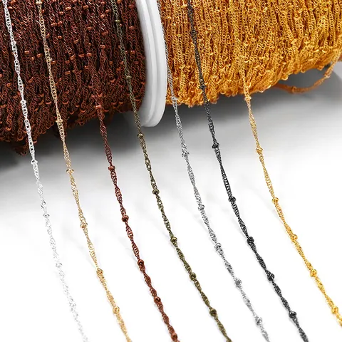 Satellite Bead Chain DIY Jewelry Making Material Copper Clad Iron 1.8mm For Necklace Bracelet Craft Metal Findings