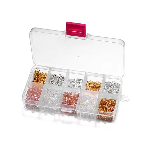 DIY Earring Jewelry Making Kit Alloy Findings Crystal Artificial Pearl Beads Jump Rings Earring Posts With Storage Box For Handmade Accessories