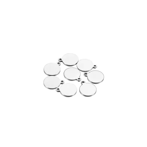 Stainless Steel Round Blank Stamping Pendants For DIY Jewelry Making Pet Dog Tags Personalized Engraving Crafts Accessory