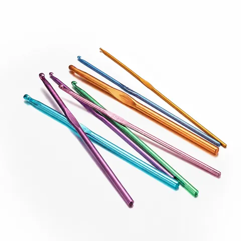 Multicolor Alumina Crochet Hooks Metallic Knitting Tools For DIY Sweater Scarf Weaving Craft Hand Knitting Needles
