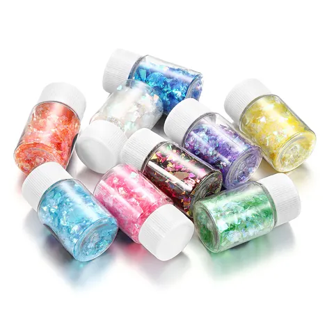 Iridescent Candy Shredded Paper Bottled DIY Jewelry Making Accessories Resin Mold Filling Colorful Film For Nail Art