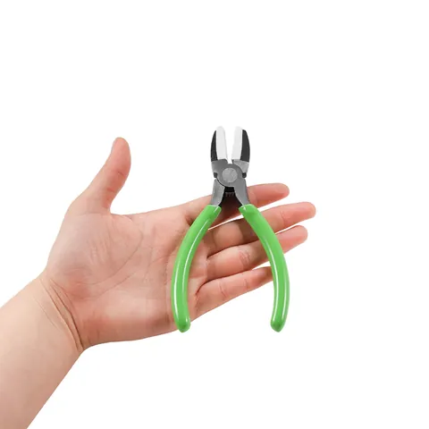 High Carbon Steel Nylon Jaw Pliers For Jewelry Making Mini Flat Nose Pliers With Green Non-Slip Handle For DIY Craft Tools