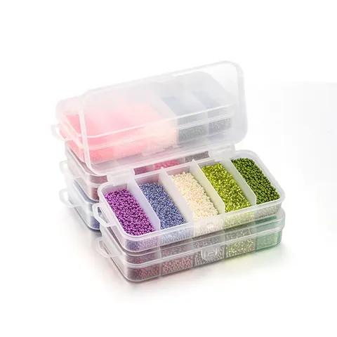 DIY Jewelry Making Beads Kit 2mm Acrylic Seed Beads Multi Grid Storage Container For Bracelet Necklace Handmade Craft Supplies Women
