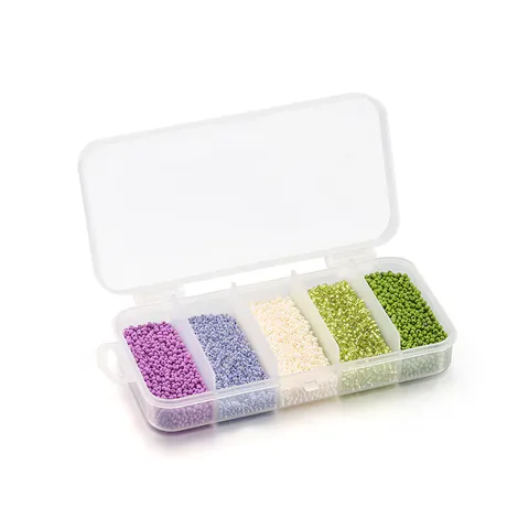 DIY Jewelry Making Beads Kit 2mm Acrylic Seed Beads Multi Grid Storage Container For Bracelet Necklace Handmade Craft Supplies Women